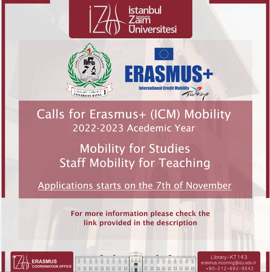 جامعة اسطنبول صباح الدين زعيم  بدء حركية  ERASMUS+ ka-107